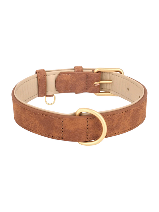 Collar marrón para perros pequeños y medianos