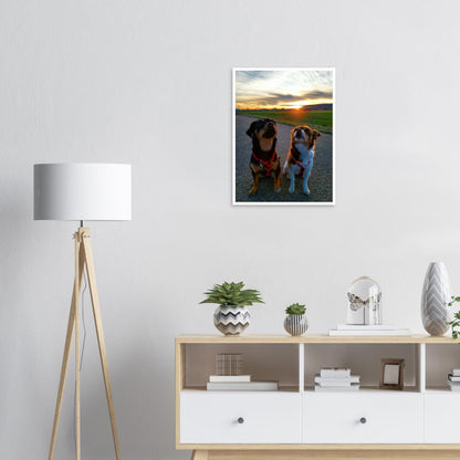 Póster de papel mate prémium con borde blanco, foto personalizable